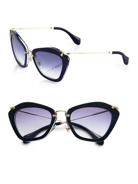 miu miu blue cat eye sunglasses|Miu Miu sunglasses price.